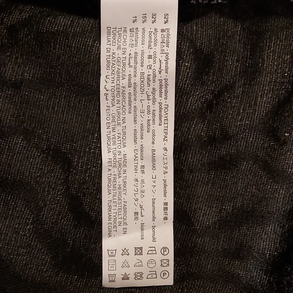 Zara Black & White Psychedelic Swirl Straight Leg Dress Pants Size L - Picture 7 of 7